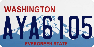 WA license plate AYA6105