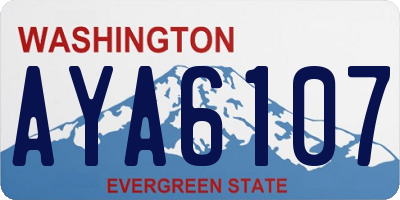 WA license plate AYA6107