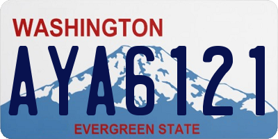 WA license plate AYA6121