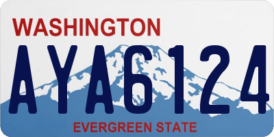WA license plate AYA6124