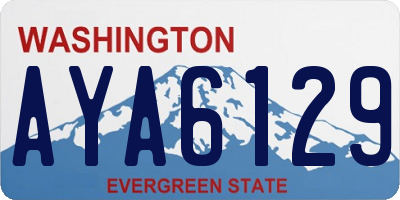 WA license plate AYA6129