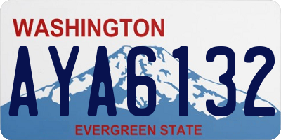 WA license plate AYA6132