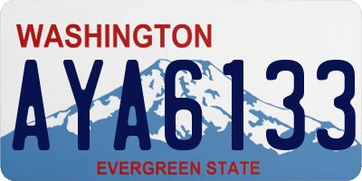 WA license plate AYA6133