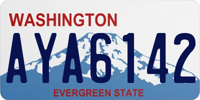 WA license plate AYA6142