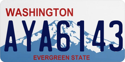 WA license plate AYA6143