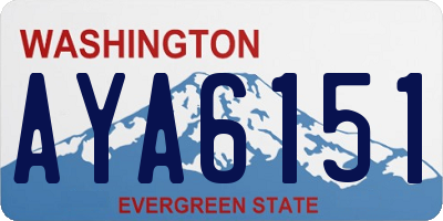 WA license plate AYA6151