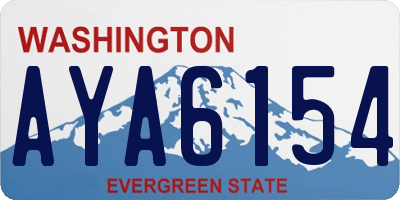 WA license plate AYA6154
