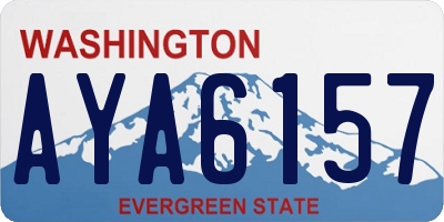 WA license plate AYA6157