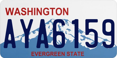 WA license plate AYA6159