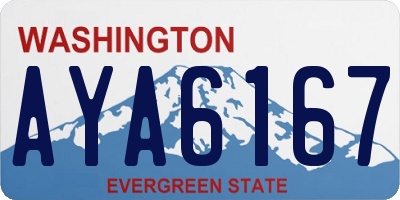 WA license plate AYA6167