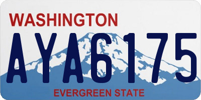WA license plate AYA6175