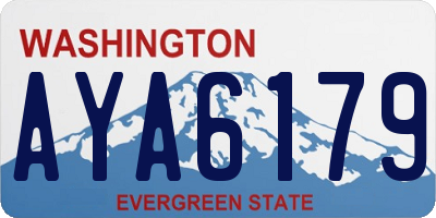 WA license plate AYA6179