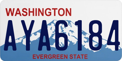 WA license plate AYA6184