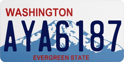 WA license plate AYA6187
