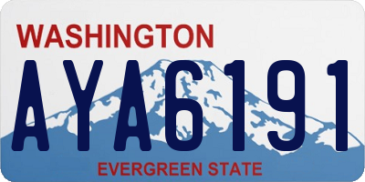 WA license plate AYA6191