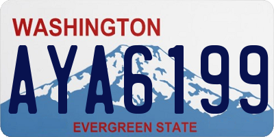 WA license plate AYA6199