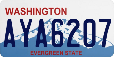 WA license plate AYA6207