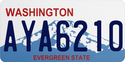 WA license plate AYA6210