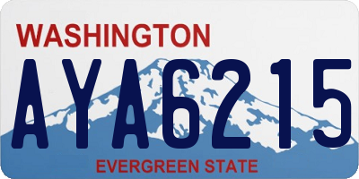 WA license plate AYA6215