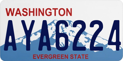 WA license plate AYA6224