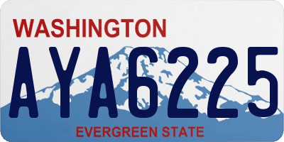 WA license plate AYA6225