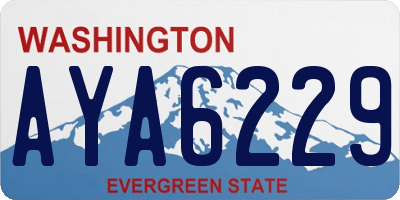 WA license plate AYA6229
