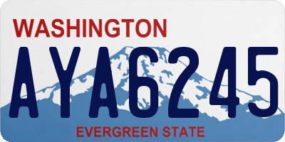 WA license plate AYA6245