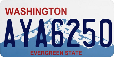 WA license plate AYA6250