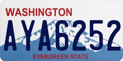 WA license plate AYA6252