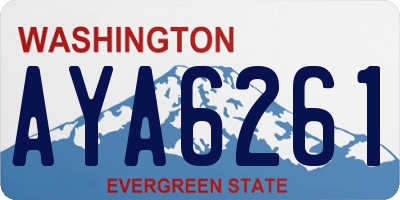 WA license plate AYA6261