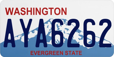 WA license plate AYA6262