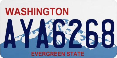 WA license plate AYA6268