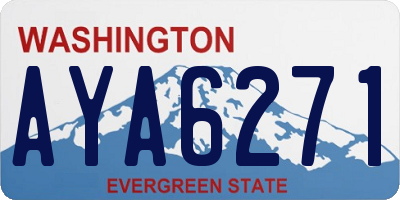 WA license plate AYA6271