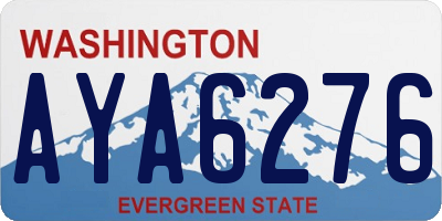 WA license plate AYA6276