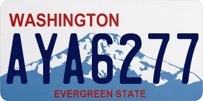 WA license plate AYA6277