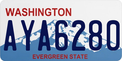 WA license plate AYA6280