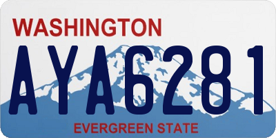 WA license plate AYA6281