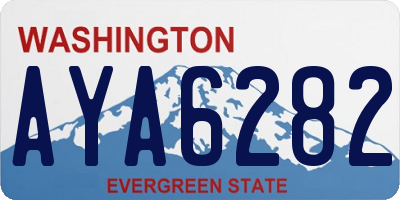 WA license plate AYA6282