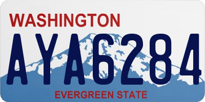 WA license plate AYA6284