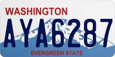 WA license plate AYA6287