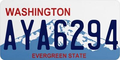 WA license plate AYA6294