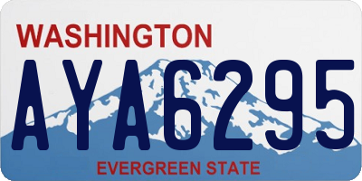 WA license plate AYA6295