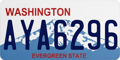 WA license plate AYA6296