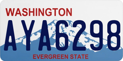 WA license plate AYA6298