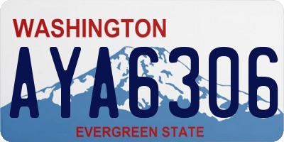 WA license plate AYA6306