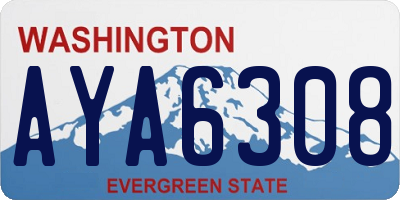 WA license plate AYA6308