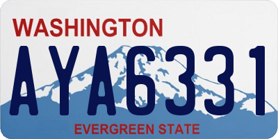 WA license plate AYA6331