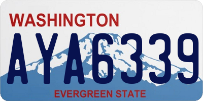 WA license plate AYA6339