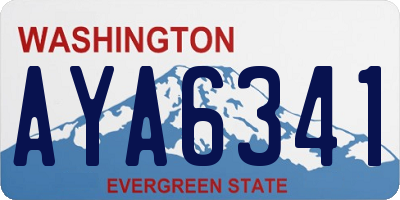 WA license plate AYA6341