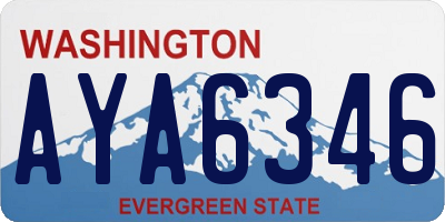 WA license plate AYA6346